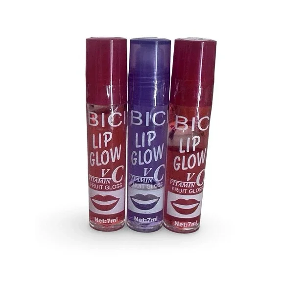 BIC Lip Glow Vitamin C Set of 3 Strawberry/Grape Flavor - Picture 1 of 3